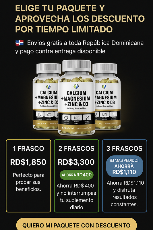 Calcio + Magnesio + Zinc + Vitamina D3